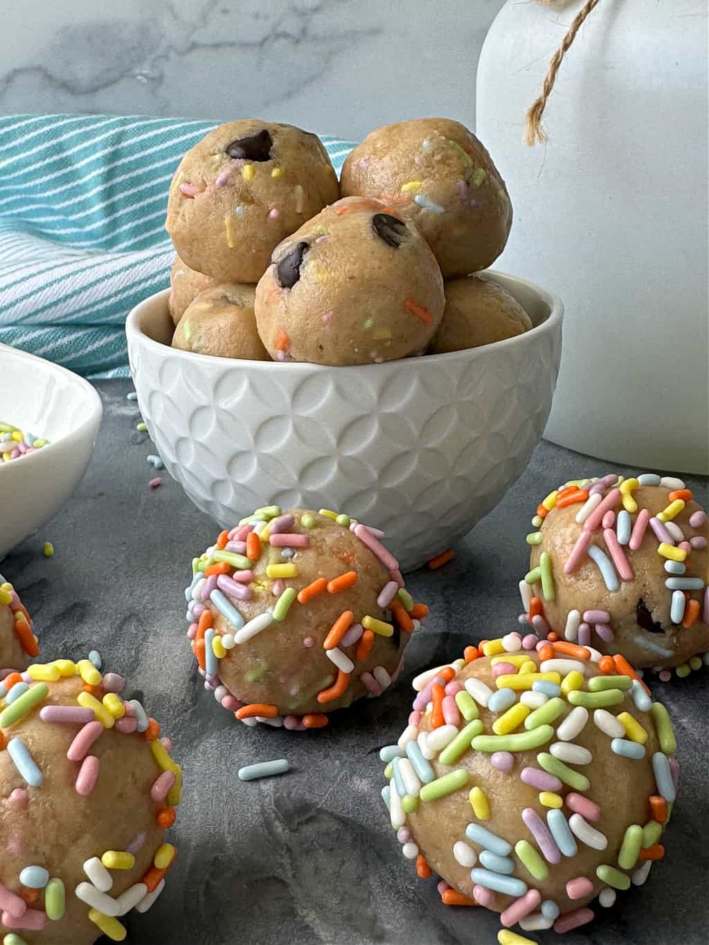 feature image for Birthday Cake Cookie Dough Bites