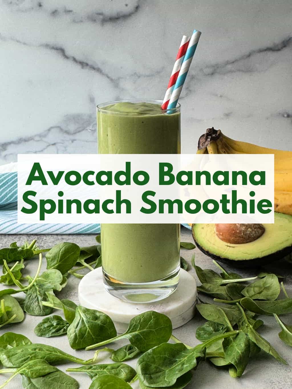 Creamy Avocado Banana Spinach Smoothie Recipe