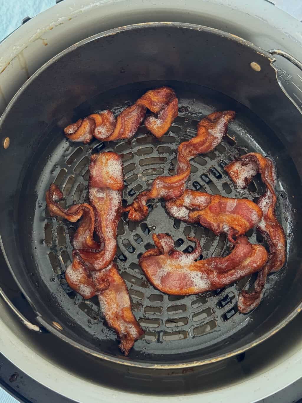cooked bacon in air fryer