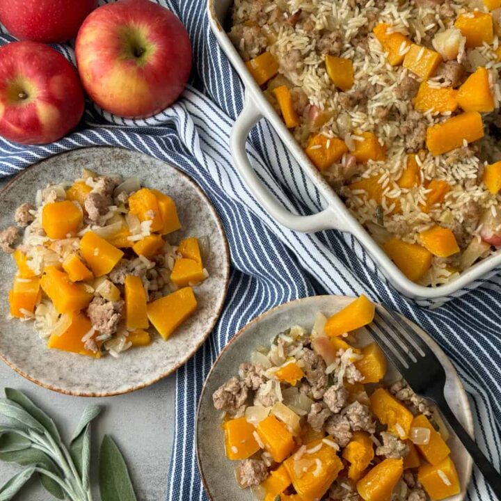 feature Sausage and Squash Casserole Recipe with Apples