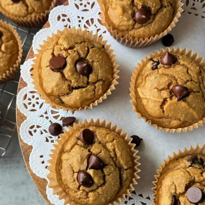 chocolate chip chickpea peanut butter muffin recipe