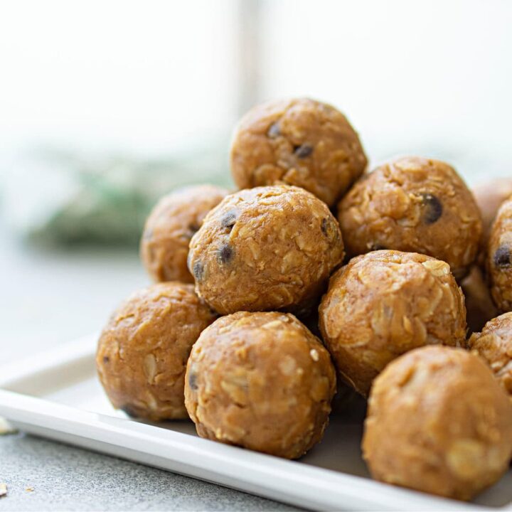 feature peanut butter protein balls with oats