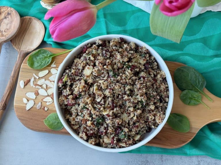 balsamic quinoa cranberry salad recipe with almonds