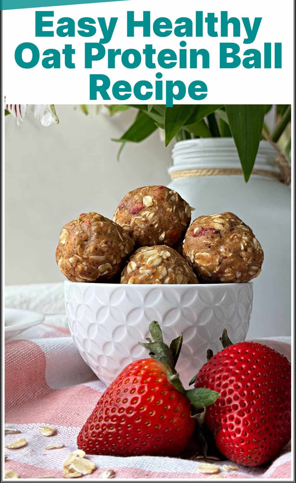 Oat Protein Ball Recipe with Peanut Butter and Oats