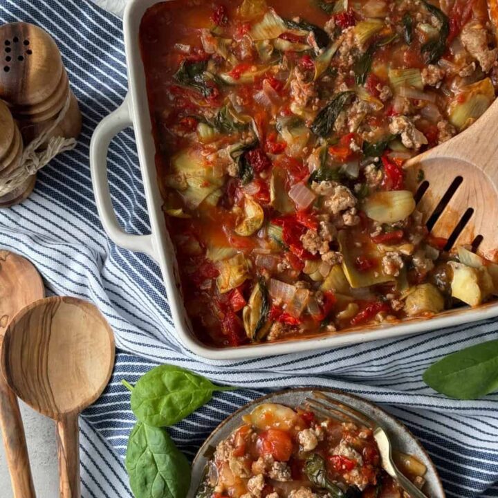 chicken artichoke spinach casserole recipe