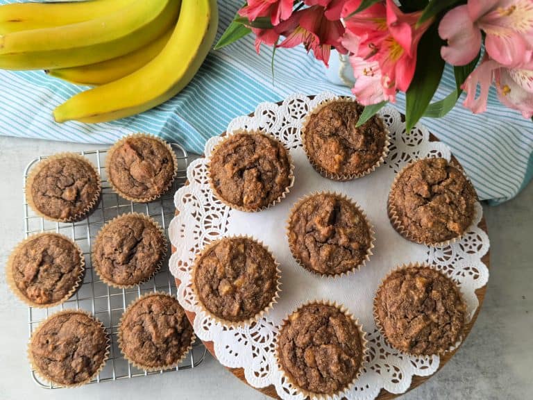 how to make banana muffins with applesauce