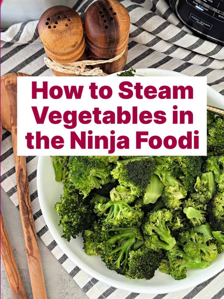 Ninja Foodi vegetable steaming chart broccoli carrots asparagus