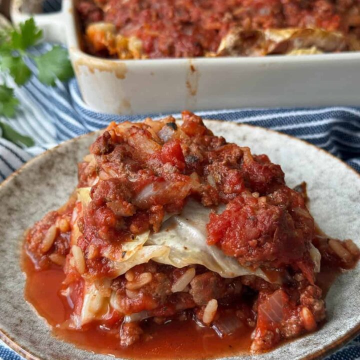 Stuffed Cabbage Casserole Recipe with Ground Beef