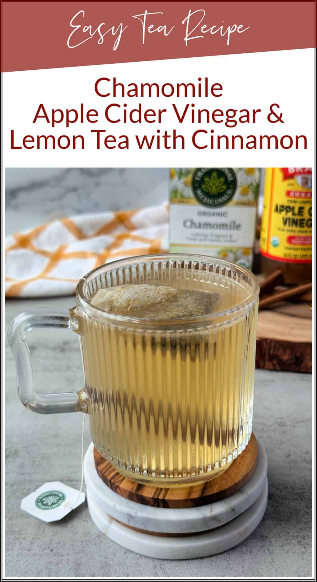 Chamomile Apple Cider Vinegar Lemon Tea with Cinnamon
